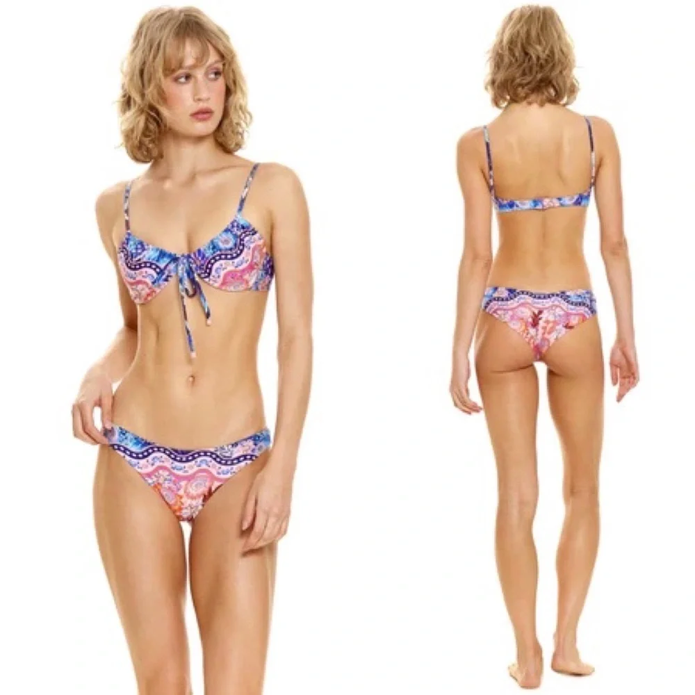 AGUA BENDITA Set - Freya Boreal Bikini Top & Lola Boreal Bottoms - L/M